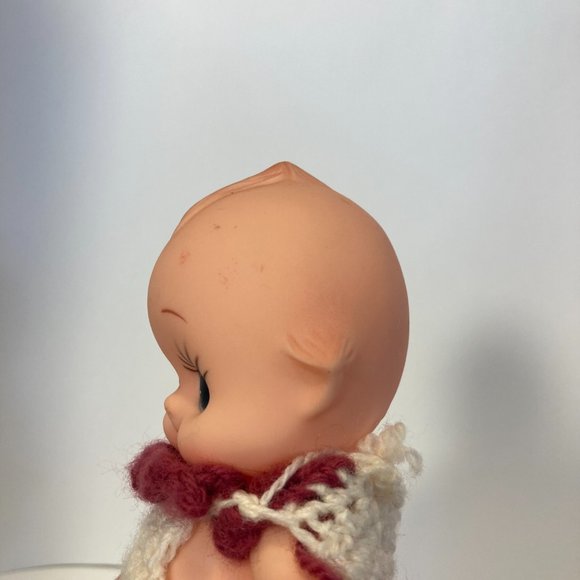 Vintage Kewpie Doll Soft Vinyl Rubber 7.5" moveable arm legs jointed Blue Eyes - Picture 13 of 15